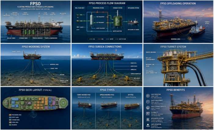 How are the oil and gas from the seabed transported to the FPSO? From the seabed wellhead to the offshore facility, understanding an invisible production line