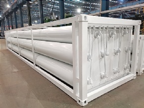 Hydrogen tube skid container - 11 tubes