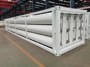 Hydrogen tube skid container - 12 tubes